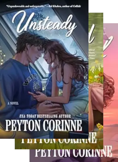 Three overlapping book covers from Peyton Corinne's The Undone series