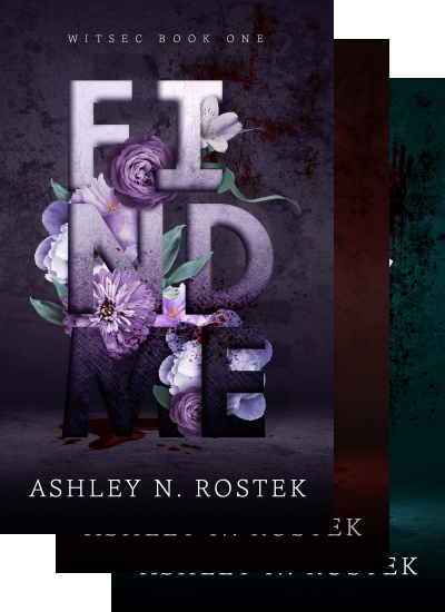 Three overlapping book covers from Ashley N. Rostek's WITSEC series