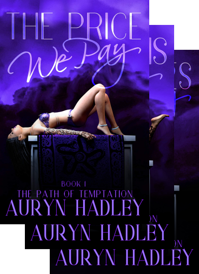 Three overlapping book covers from Auryn Hadley's The Path of Temptation series