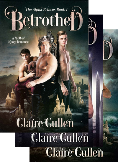 Three overlapping book covers from Claire Cullen's The Alpha Princes series