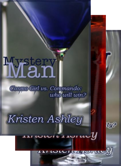 Three overlapping book covers from Kristen Ashley's Dream Man series