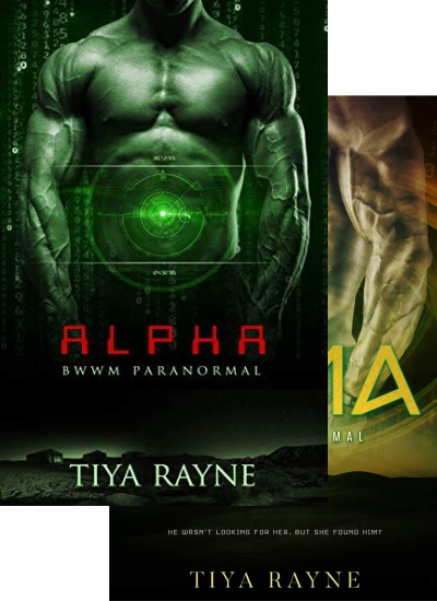 Two overlapping book covers from Tiya Rayne's Alpha series